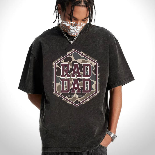 Cotton Men's Washed T Shirt American Casual Ideal Festival Gift