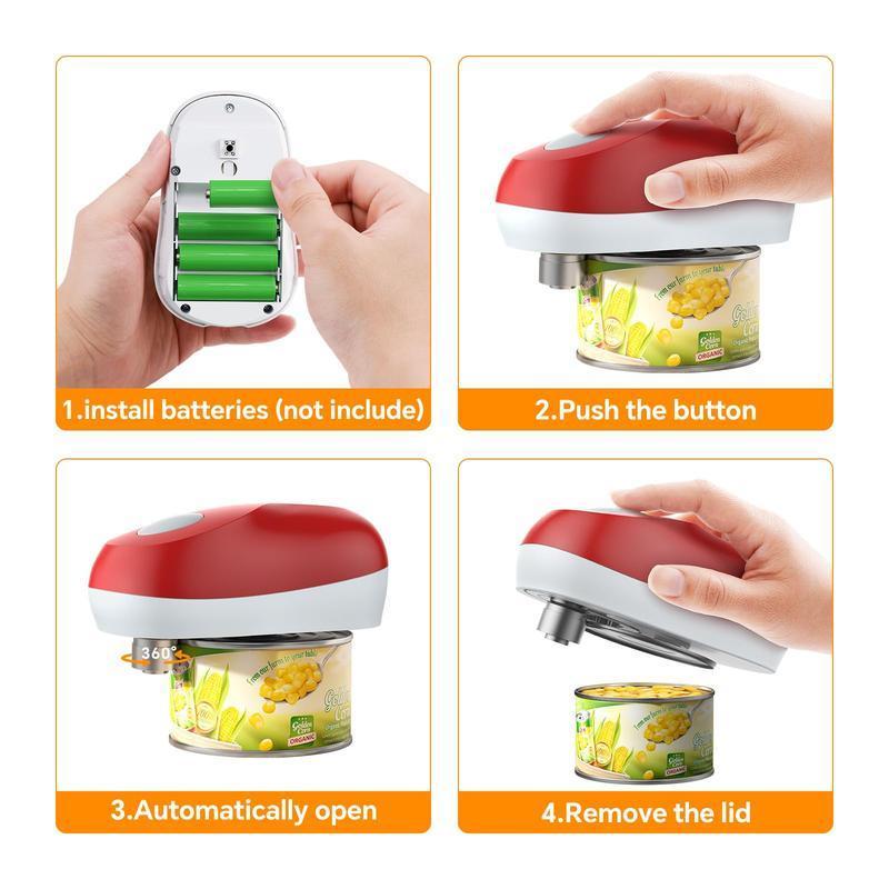 Osnell's New Hands-free Electric Can Opener Automatically Opens Any Size Can With One Button. The Edge Is Smooth And Safe. The Best Gift For Chefs, Elderly People And Mothers. Kitchen Gadgets And Mode