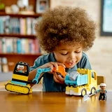 LEGO DUPLO Town Truck & Tracked Excavator Construction Vehicle 10931 Toy for Toddlers 2 - 4 Years Old Girls & Boys, Fine Motor Skills Development