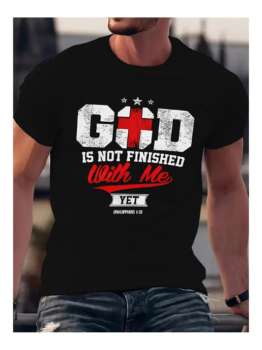 God Is Not Finished With Me Yet TShirt  Christian Quote Inspirational Gift Faith Shirt