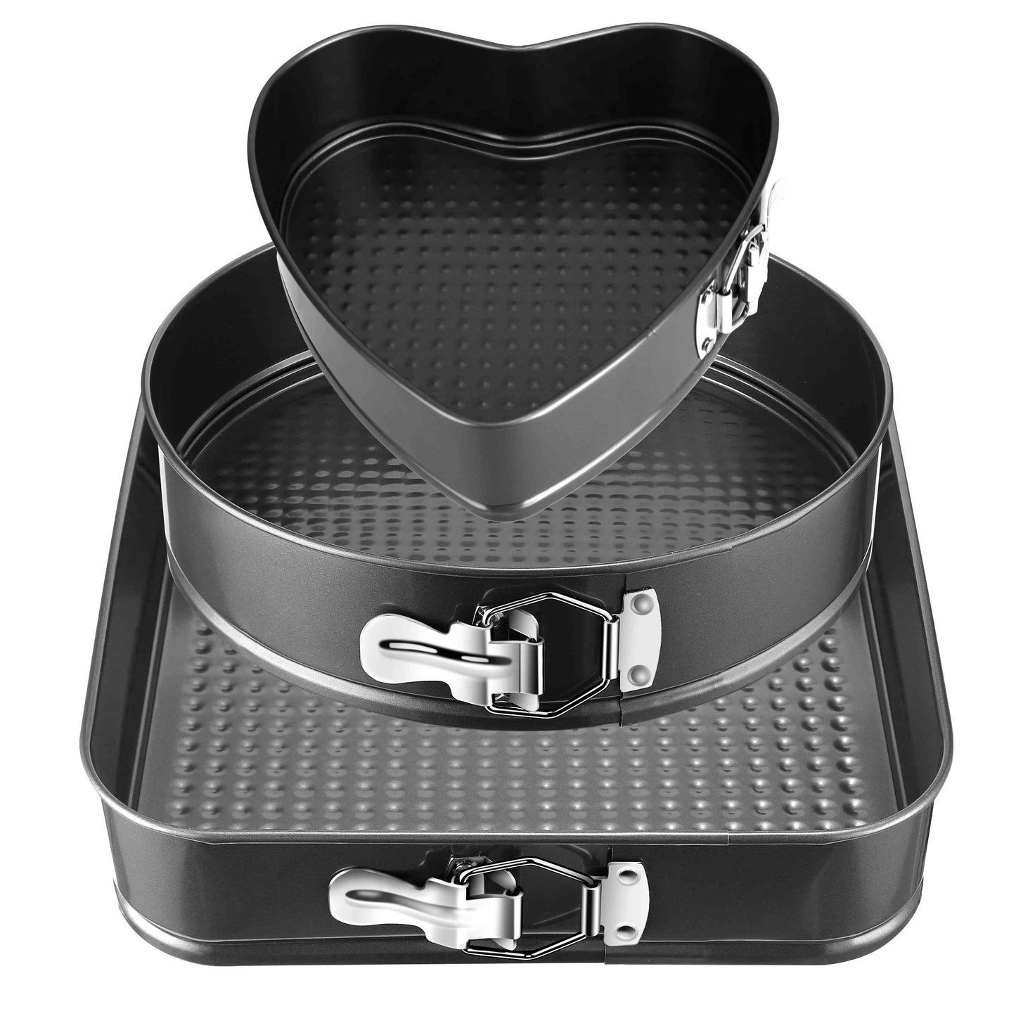 3Pcs Per Set Non-stick Springform Cake Pan Leakproof 9in 10in 11in Bakeware Pan With Removable Bottom