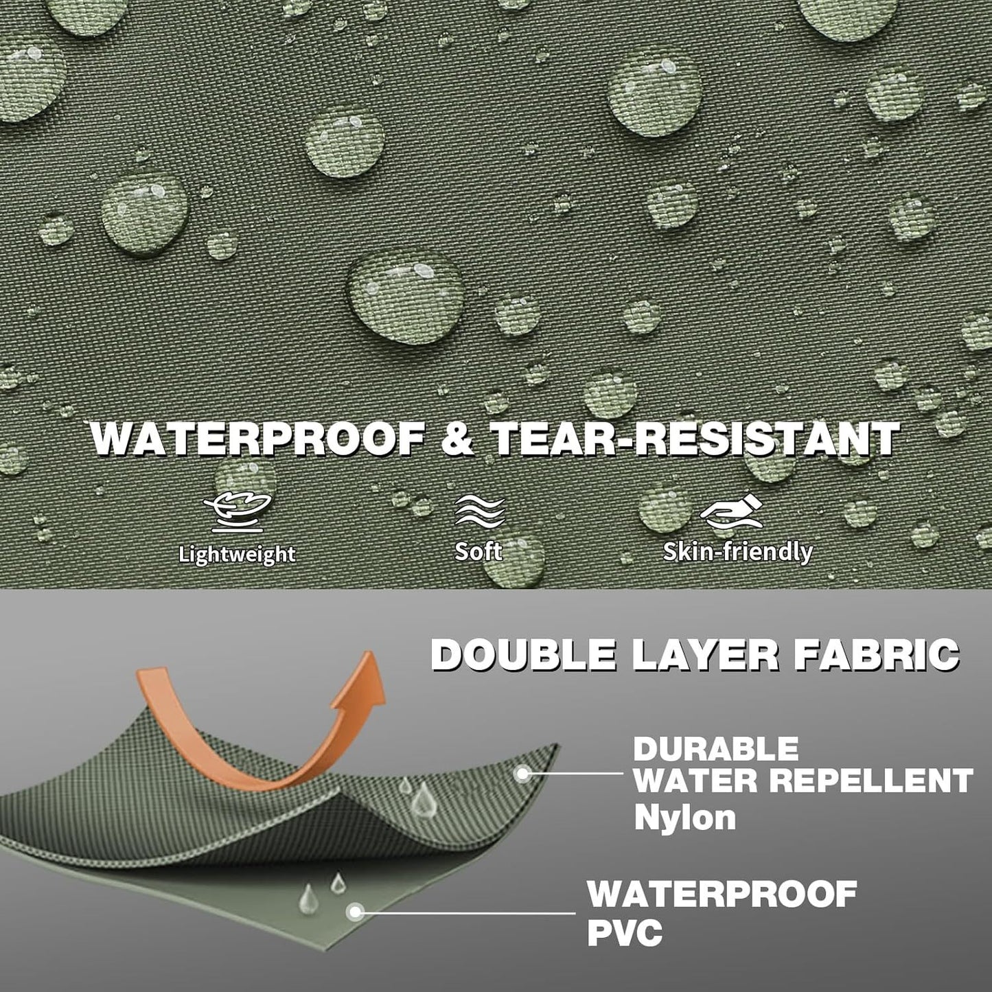 Fishing Waders For Men & Women, Waterproof 2-Ply Nylon PVC Chest Wader With Boots For Outdoor