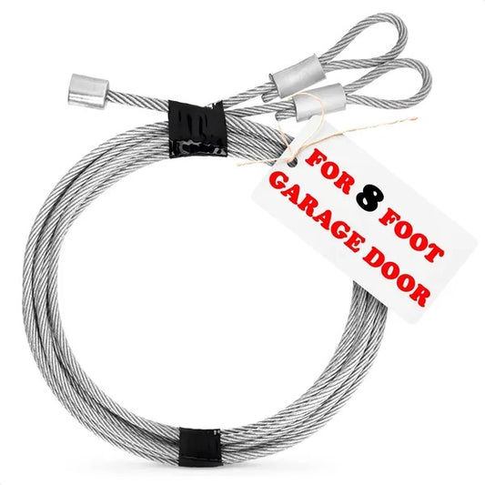 Garage Door Cable For 8 Ft Door 9 Ft 7 In Long Heavy Duty 304 Steel Galvanized Cables Pack Of 2 Corrosion Resistant Rust Proof Wire Durable Smooth Operation Easy Installation Reliable
