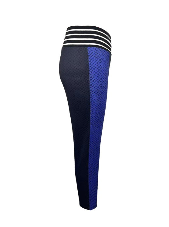 Ladies' Fashionable Casual Wear Woven Ribbon Hollow High Waisted Pencil Pants Solid Color Cropped Pants