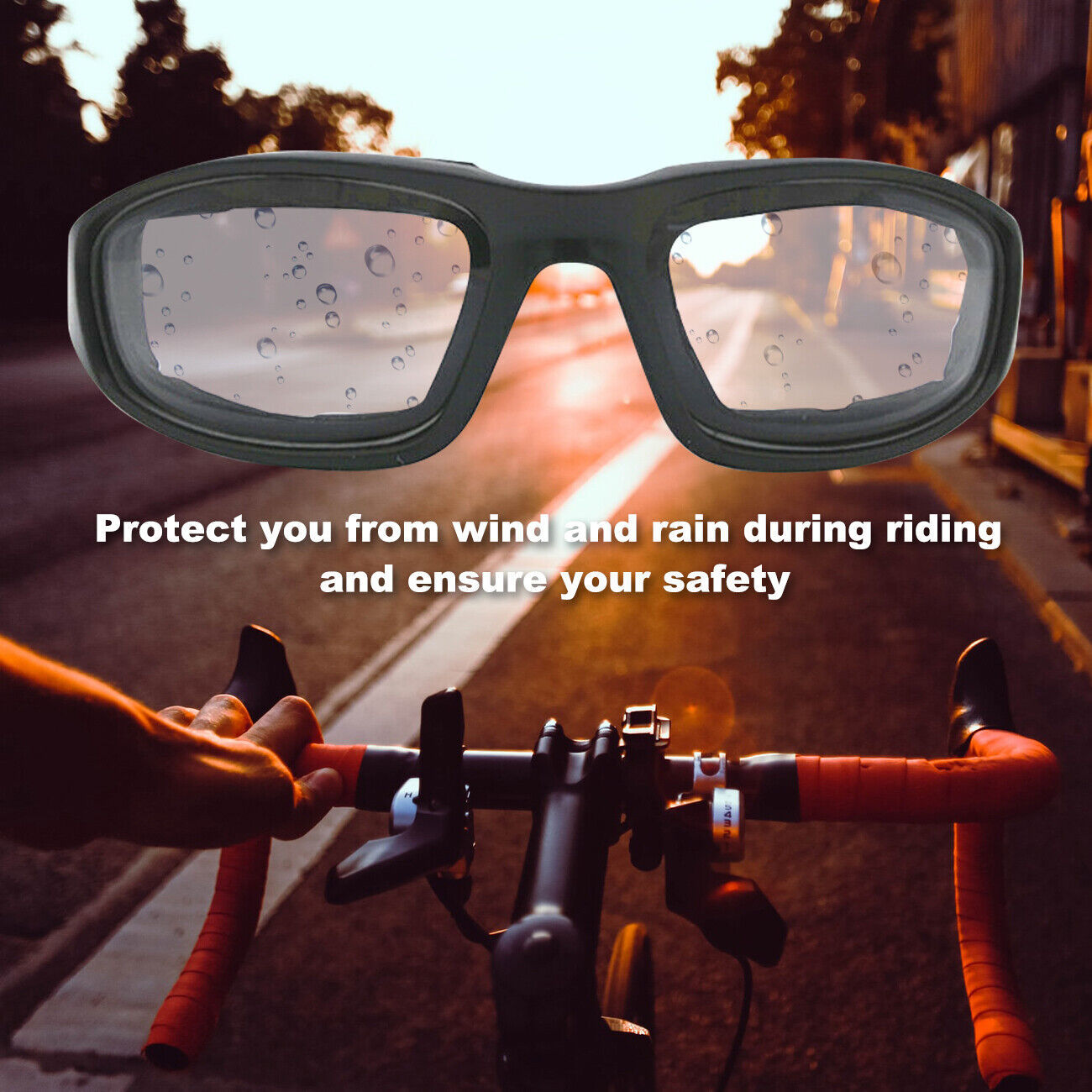 Cycling Sunglasses Chopper Outdoor Sports Glasses For Men Women Wrap Around UV400 Protection For Fishing Driving Glasses Windproof Clear Lens