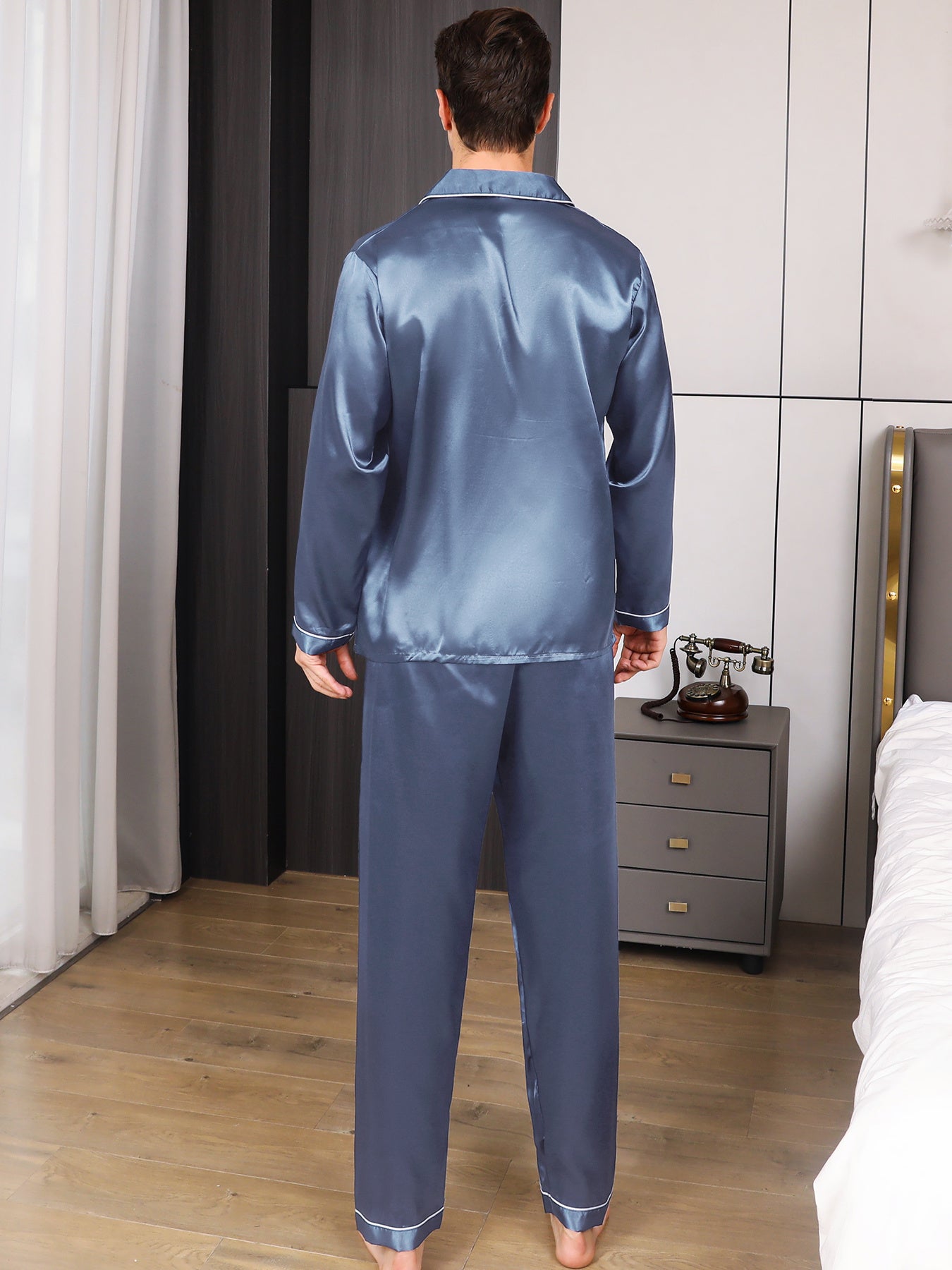 Ice Silk Men's Pajama Set