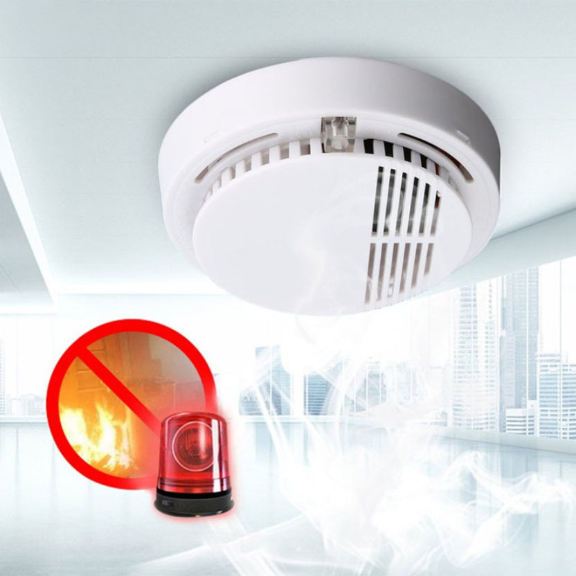 Smoke Alarm Detector Fire Gas Alarm Detector With Battery Photoelectric Sensor Alert Warning
