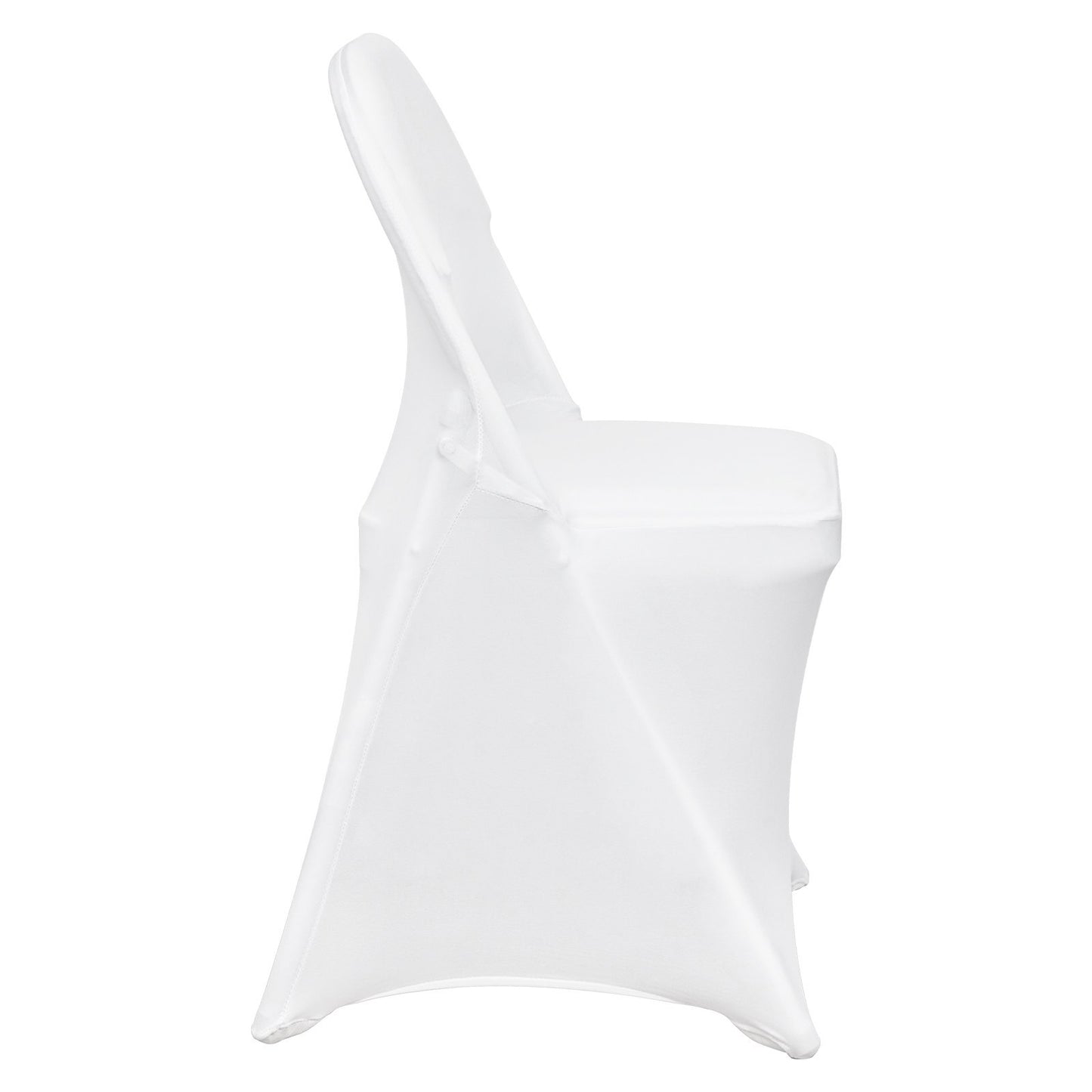 VEVOR White Stretch Spandex Chair Covers - 12 PCS, Folding Kitchen Chairs Cover, Universal Washable Slipcovers Protector, Removable Chair Seat Covers, For Wedding Party Dining Room Banquet Event