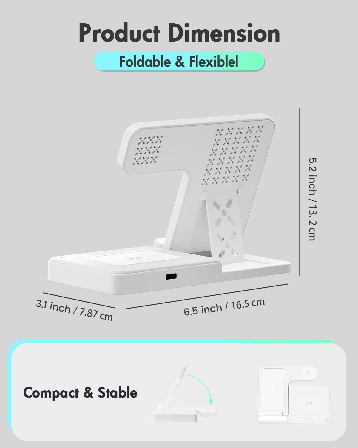 Wireless Charger Charging Station: 3 in 1 Charger Stand for Apple Multiple Devices Product for iPhone 16 15 14 Pro Max 13 12 11 for Watch 10 9 8 7 6 5 4 3 2 SE & Ultra for Airpods 4 3 2 Pro
