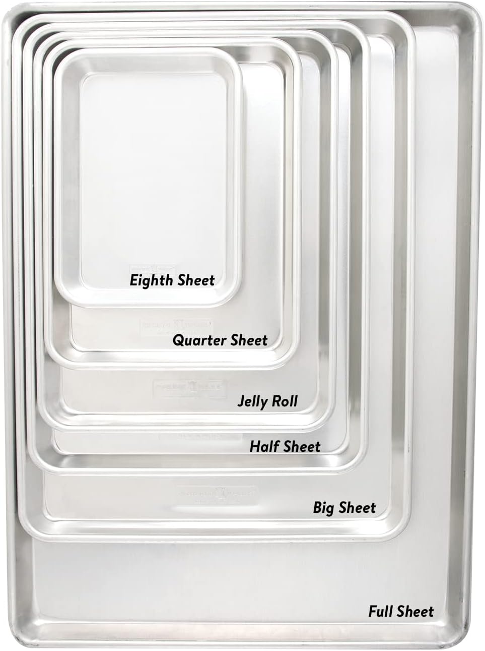 Nordic Ware Naturals Extra Large and Half Sheet Set - USA Made Aluminum Commercial Quality Sheet Pan for Baking or Roasting, Encapsulated Galvanized Steel Rim Prevents Warping, Big Sheet + Half Sheet
