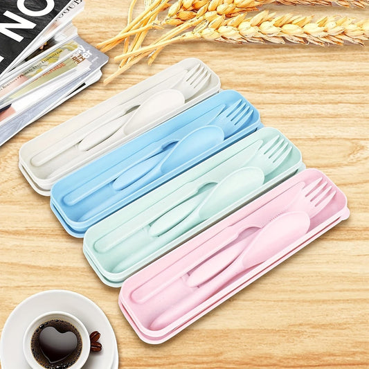 Sustainable Diet 4-Piece Eco-Friendly Cutlery Set Biodegradable Reusable