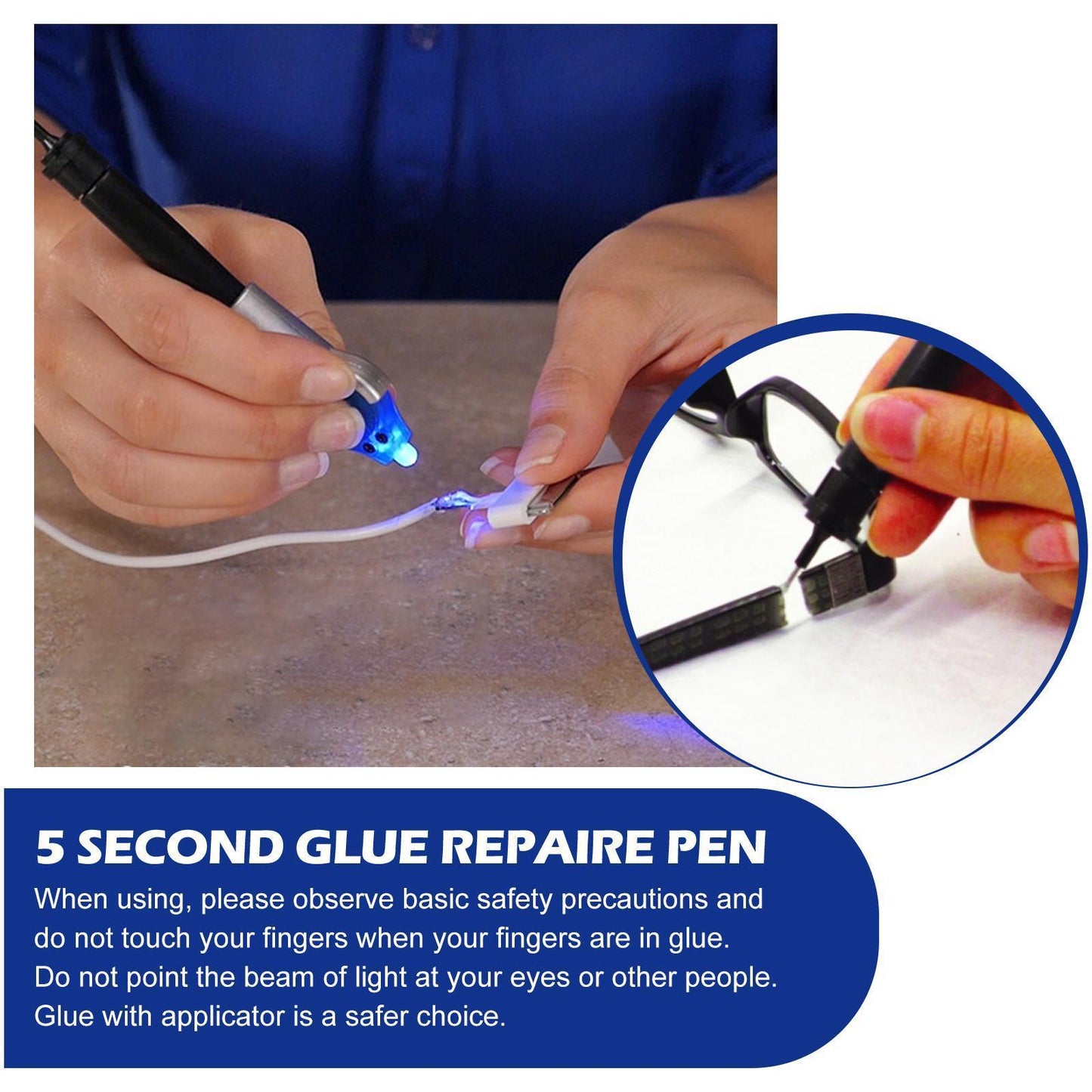 Jueyu UV Light Curing Glue Pen 5 Seconds Quick Drying High And Low Temperature Resistant Plastic Ceramic Cable Repair Glue