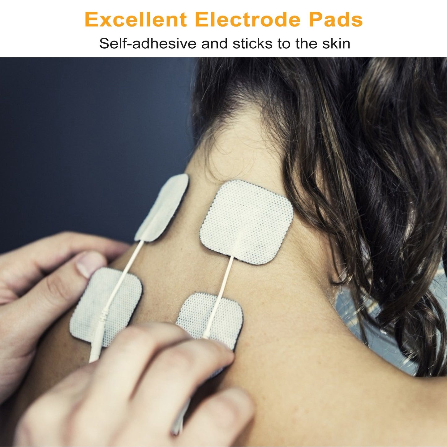 4Pcs Reusable Self Adhesive Replacement Electrode Pads For TENS EMS Unit Muscle Relieve Electrode Pads