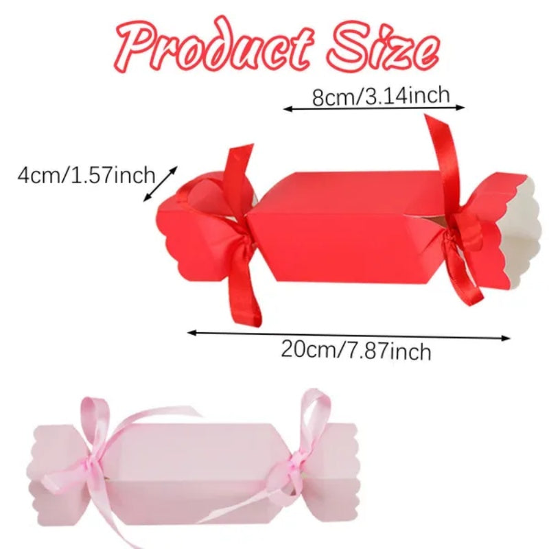 40Pcs Wedding Party Treat Boxes Small  Red Candy Shaped Gift Boxes