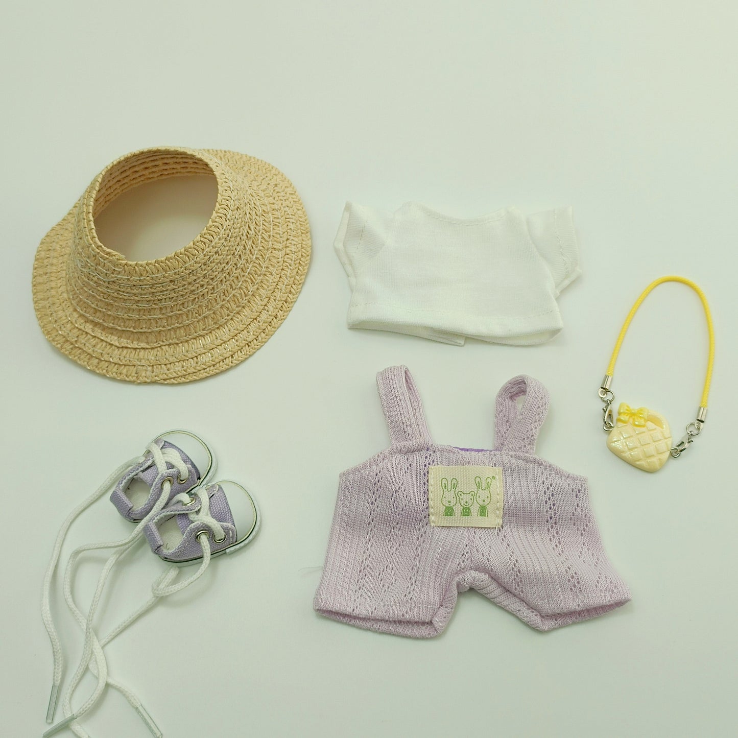 5PCS-Set Cute Hat Shoes Doll Clothes Outfit Set For LABUBU 15CM-17CM Doll, Adorable Dress Up Accessories For Doll - Dolls Not Included