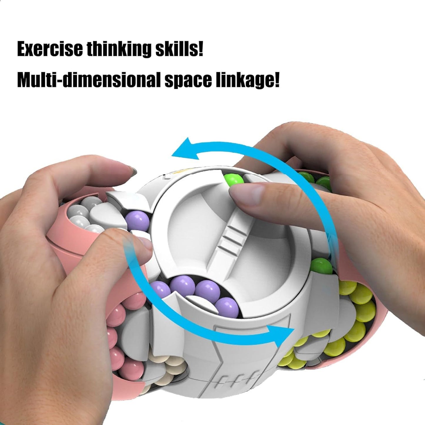 Decompression Toy, Three-dimensional Magic Bean Fingertip Magic Cube Puzzle Toy For Kids Children Student Adult As Birthday Gift Rubik's Cube