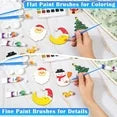 Acrylic Paint Brush Set, 60 Pcs Oil Watercolor Acrylic Paint Brush, Artist Paintbrushes for Body Face Rock Canvas, Kids Adult Drawing Arts Crafts Supplies, Blue