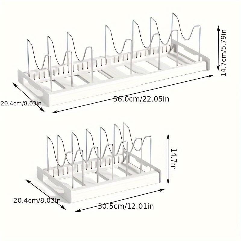 A Retractable Kitchen Storage Rack With Pot Rack, Dish Rack, Drainer And Pull-out Drawer, A Space-saving Storage Solution