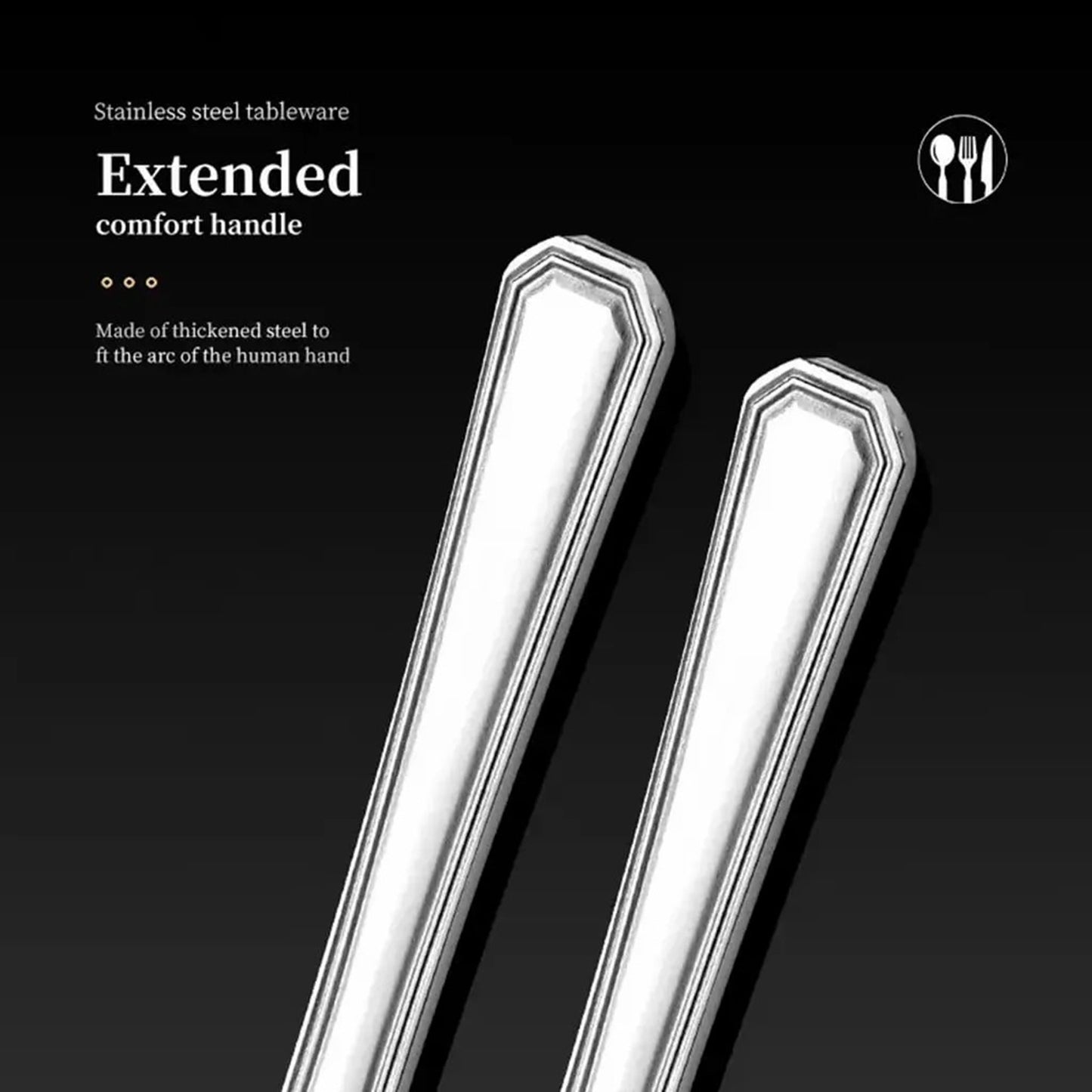 16 Piece Luxury High-end Silver Tableware Family Utensil Set - Stainless Steel 4-person Utensil Service Including Fork, Knife, Spoon, And Teaspoon - Durable, Elegant, Rust Proof Utensil Set, USPS Ship