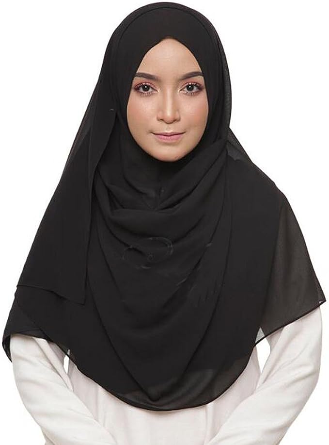 LMVERNA Solid Color Bubble Chiffon Scarf for Women Fashion Soft Hijab Long Scarf Wrap Scarves