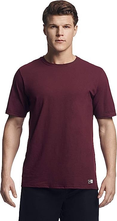Russell Athletic Men's Dri-Power Cotton Blend Tees & Tanks, Moisture Wicking, Odor Protection, UPF 30+