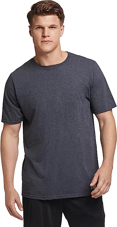Russell Athletic Men's Dri-Power Cotton Blend Tees & Tanks, Moisture Wicking, Odor Protection, UPF 30+