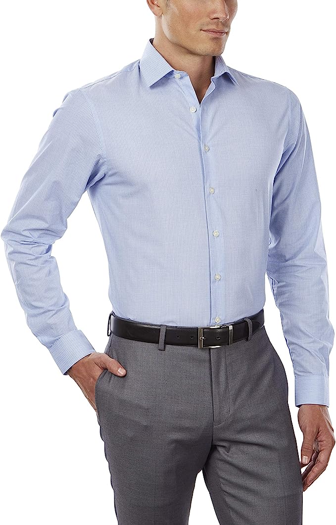 Kenneth Cole Men's Dress Shirt Slim Fit Checks and Stripes